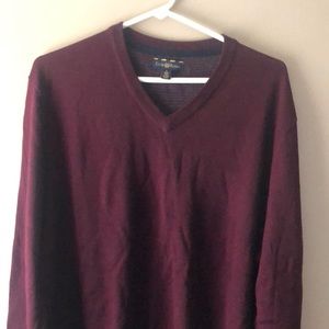 Mens Club Room Large Maroon Sweater